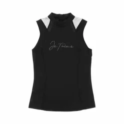 Clearance Equithème - Polo sans manches femme Alba Je t'aime Noir