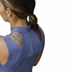 New Equithème - Polo sans manches femme Alba Je t'aime Violet