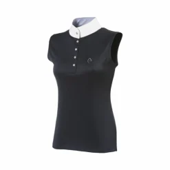 Equithème - Polo sans manches Mesh Marine