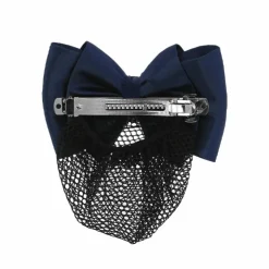 Equithème - Résille barrette pour cheveux Strass argent et Marine Clearance