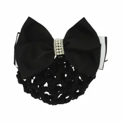 Equithème - Résille barrette pour cheveux Perle et blanc Noir