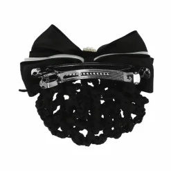 Equithème - Résille barrette pour cheveux Perle et blanc Noir