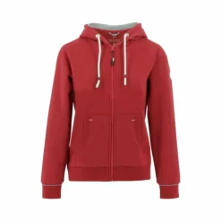 Equithème - Sweat à capuche zippé femme Courtney cerise Rouge Sale