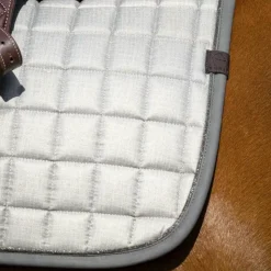 Equithème - Tapis de selle Chic clair Gris Best