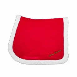 Sale Equithème - Tapis de selle Noël Rouge