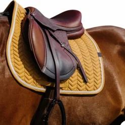 Equithème - Tapis de selle Softypop moutarde Jaune New