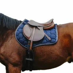 Equithème - Tapis de selle Quadri Marine Discount