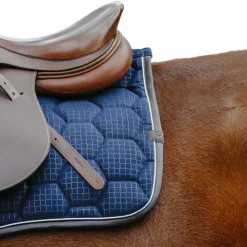 Equithème - Tapis de selle Quadri Marine Discount