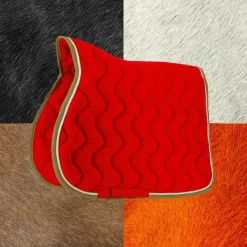 Discount Equithème - Tapis de selle polyfun Rouge