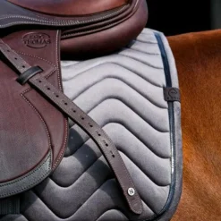 Equithème - Tapis de selle Glossy Gris New