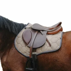 Discount Equithème - Tapis de selle Quadri Beige