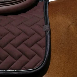 Equithème - Tapis de selle Impulsion Marron Discount