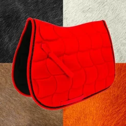 Best Equithème - Tapis de selle Satin Rouge