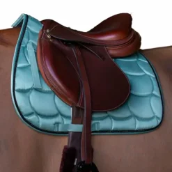 Equithème - Tapis de selle Satin bleu Gris Online