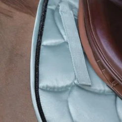 Equithème - Tapis de selle Satin bleu Gris Online