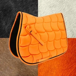Sale Equithème - Tapis de selle Satin orange