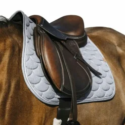 New Equithème - Tapis de selle Khadi clair Gris