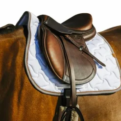 Clearance Equithème - Tapis de selle Tweedy Blanc