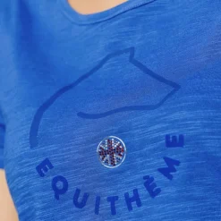Equithème - T-shirt à manches courtes femme Claire monaco Bleu Discount