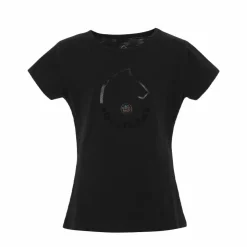 Equithème - T-shirt à manches courtes enfant Claire Noir Sale