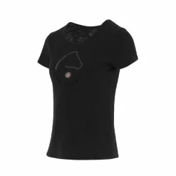 Sale Equithème - T-shirt à manches courtes femme Claire Noir