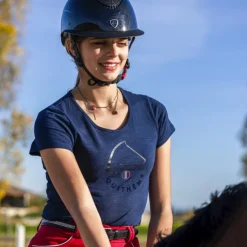 Clearance Equithème - T-shirt à manches courtes femme Claire Marine