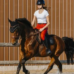 Hot Equithème - T-shirt à manches courtes femme Claire Blanc