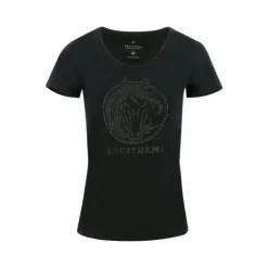 Discount Equithème - T-shirt femme Magali Noir