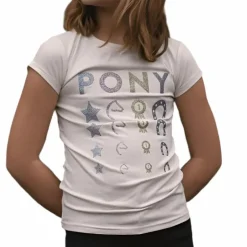 Outlet Equithème - T-shirt manches courtes enfant Lise écru Blanc