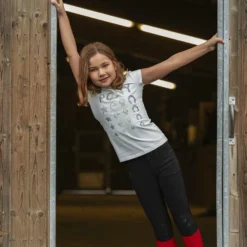 Outlet Equithème - T-shirt manches courtes enfant Lise écru Blanc