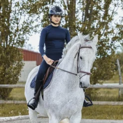 Equithème - T-shirt manches longues femme Seamless Marie Marine