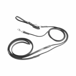 Clearance Eric Thomas - Rênes allemandes cuir et corde Noir