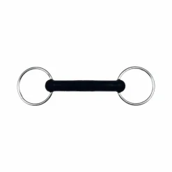 Feeling - Mors 2 anneaux droit rigide en caoutchouc inox Clearance