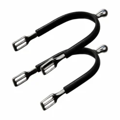 Feeling - Éperons de polo inox gainé caoutchouc Noir Clearance