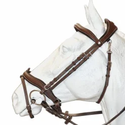 Online Flags & Cup - Bridon Comfort combiné avec rênes Havane