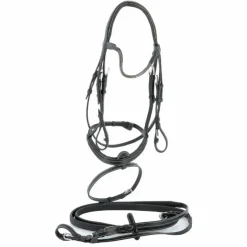 Flags & Cup - Bridon Doha avec rênes Noir Outlet