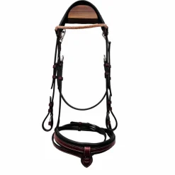 Flags & Cup - Bridon muserolle combinée Geneve / rose gold Marron