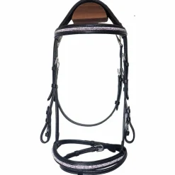 Online Flags & Cup - Bridon muserolle combinée Aachen / argent Noir