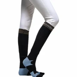 Flags & Cup - Chaussettes d'équitation femme Olbia / iris Noir
