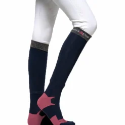 Flags & Cup - Chaussettes d'équitation femme Olbia / cerise Marine Outlet