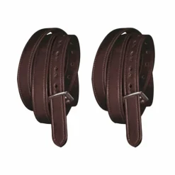 Flags & Cup - Etrivières nylon gainé et cuir Marron Clearance