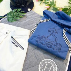 Best Flags & Cup - Pantalon d'équitation fille Cayenne / marine Blanc