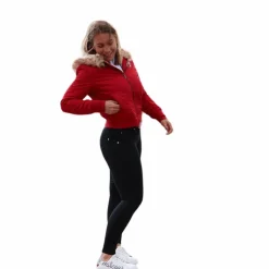 Flags & Cup - Pantalon d'équitation femme Push up Noir Hot