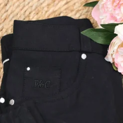 Flags & Cup - Pantalon d'équitation femme Push up Noir Hot