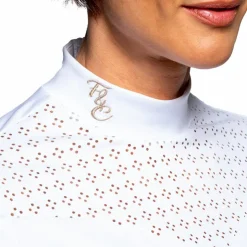 Clearance Flags & Cup - Polo de concours manches courtes femme Isla Blanc