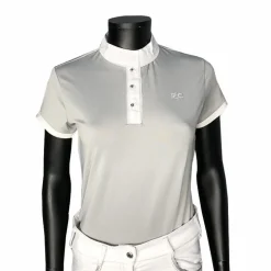 Flags & Cup - Polo manches courtes femme Candiba Gris Discount