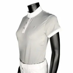 Flags & Cup - Polo manches courtes femme Candiba Gris Discount