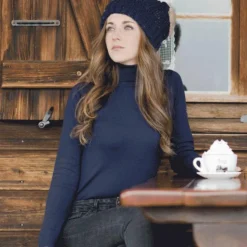 Clearance Flags & Cup - Pull col roulé Nastola Marine