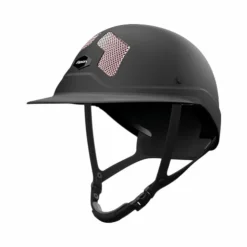 Hot Flex On - Casque d'équitation Armet Dark grilles rose clair visière Mixte Noir