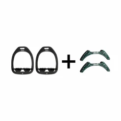 Hot Flex On - Pack Étriers Green Composite plat ultra grip / / + Stickers Cottage vert Noir